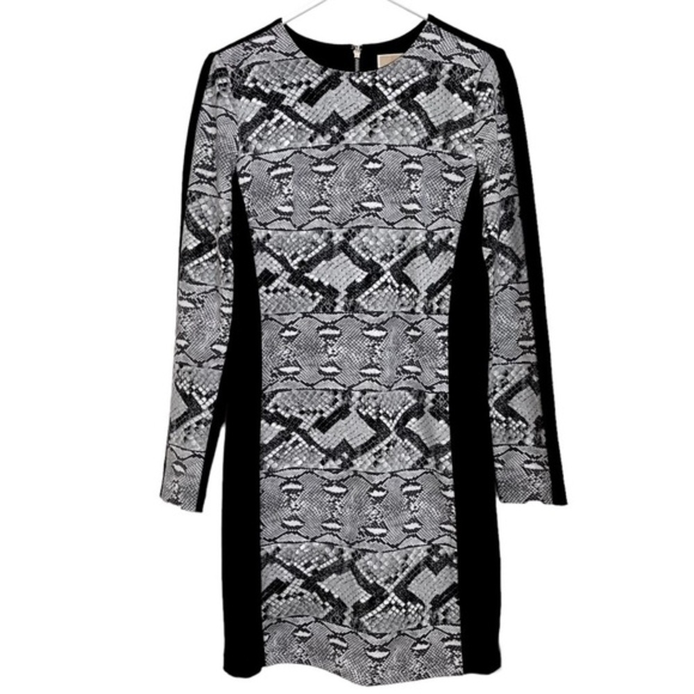 🔴SALE🔴 Michael Kors long sleeve snake print sheath Dress